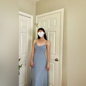 Azazie Daenerys Dress in Dusty Blue Chiffon